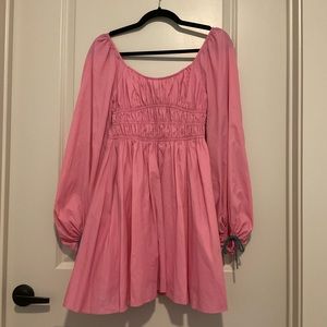 Staud XS pink dress NWT